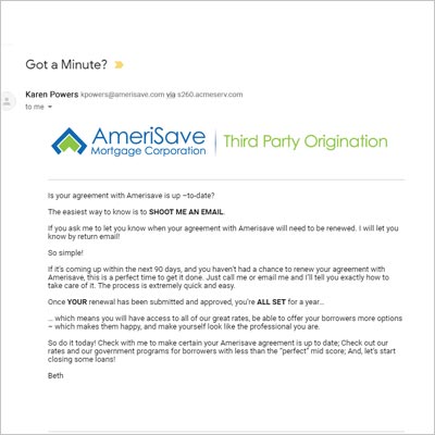 Amerisave Emails