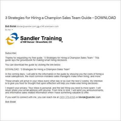 Sandler Emails