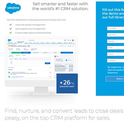 Salesforce Landing Page